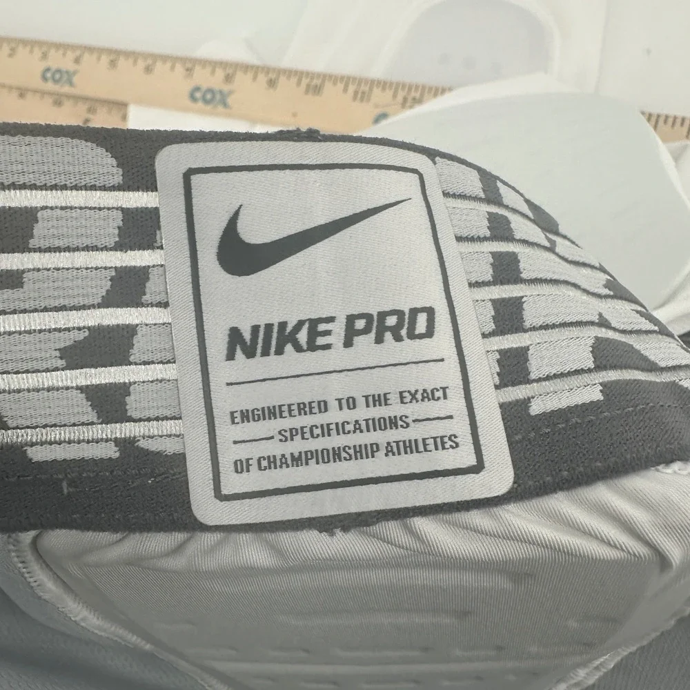 Nike Pro NBA Padded Tights Mens XL White Solid Compression Fit Modern 881963-100